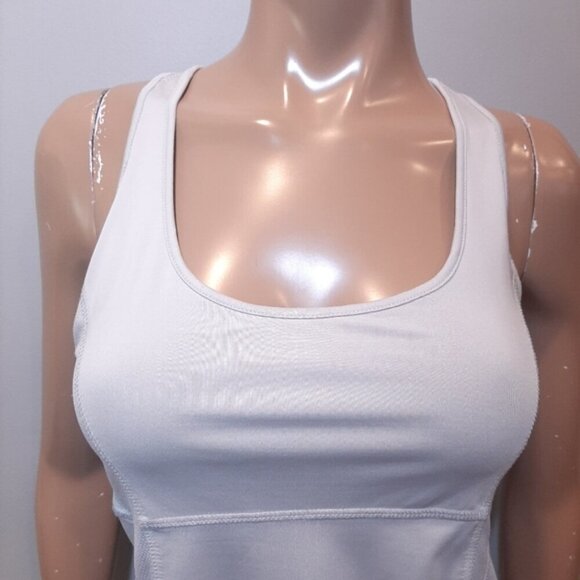 3/$20 Joe Fresh Yoga Tank Top Solid Racerback Shelf Bra Blouson Breathable Mesh - Picture 3 of 15